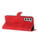 Samsung Galaxy S22+ 5G Flower Butterfly Embossing Pattern Leather Phone Case - Red