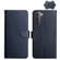 Samsung Galaxy S22+ 5G Genuine Leather Fingerprint-proof Horizontal Flip Phone Case - Blue Samsung Galaxy S22+ 5G Genuine Leather Fingerprint-proof Horizontal Flip Phone Case - Blue