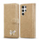 Samsung Galaxy S22+ 5G Glitter Powder Love Leather Phone Case - Gold