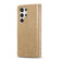 Samsung Galaxy S22+ 5G Glitter Powder Love Leather Phone Case - Gold
