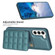 Samsung Galaxy S22+ 5G Grid Card Slot Holder Phone Case - Green