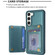 Samsung Galaxy S22+ 5G Grid Card Slot Holder Phone Case - Green