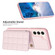 Samsung Galaxy S22+ 5G Grid Card Slot Holder Phone Case - Pink