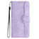Samsung Galaxy S22+ 5G Heart Pattern Skin Feel Leather Phone Case - Purple