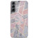 Samsung Galaxy S22+ 5G IMD Marble TPU Phone Case with Holder - Pink Grey