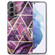 Samsung Galaxy S22+ 5G IMD Marble TPU Phone Case with Holder - Purple