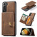 Samsung Galaxy S22+ 5G JEEHOOD Retro Magnetic Detachable Phone Case with Wallet & Card Slot & Holder - Brown