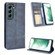 Samsung Galaxy S22+ 5G Magnetic Buckle Retro Texture Leather Phone Case - Blue