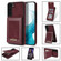 Samsung Galaxy S22+ 5G N.Bekus Vertical Flip Card Slot RFID Phone Case - Wine Red