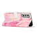 Samsung Galaxy S22+ 5G Painted Marble Pattern Leather Phone Case - Rose Gold