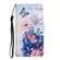Samsung Galaxy S22+ 5G Painted Pattern Horizontal Flip Leather Phone Case - Purple Butterfly