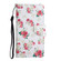Samsung Galaxy S22+ 5G Painted Pattern Horizontal Flip Leather Phone Case - Red Peony