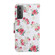 Samsung Galaxy S22+ 5G Painted Pattern Horizontal Flip Leather Phone Case - Red Peony