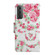 Samsung Galaxy S22+ 5G Painted Pattern Horizontal Flip Leather Phone Case - Rose Flower