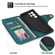 Samsung Galaxy S22+ 5G POLA 9 Card-slot Oil Side Leather Phone Case - Dark Green