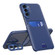 Samsung Galaxy S22+ 5G Pure Color Invisible Lens Holder Phone Case - Sapphire Blue