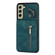 Samsung Galaxy S22+ 5G Retro Ring and Zipper RFID Card Slot Phone Case - Blue Samsung Galaxy S22+ 5G Retro Ring and Zipper RFID Card Slot Phone Case - Blue