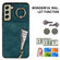 Samsung Galaxy S22+ 5G Retro Ring and Zipper RFID Card Slot Phone Case - Blue Samsung Galaxy S22+ 5G Retro Ring and Zipper RFID Card Slot Phone Case - Blue