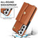 Samsung Galaxy S22+ 5G RFID Card Slot Leather Phone Case with Long Lanyard - Brown