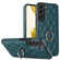 Samsung Galaxy S22+ 5G Rhombic PU Leather Phone Case with Ring Holder - Green