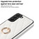 Samsung Galaxy S22+ 5G Rhombic PU Leather Phone Case with Ring Holder - White