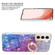 Samsung Galaxy S22+ 5G Ring Holder 2.0mm Airbag TPU Phone Case - Blue Purple Marble