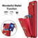 Samsung Galaxy S22+ 5G Ring Holder RFID Card Slot Phone Case with Long Lanyard - Red