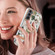 Samsung Galaxy S22+ 5G Ring IMD Flowers TPU Phone Case - Green Gardenia