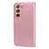 Samsung Galaxy S22+ 5G Rose Embossed Leather Phone Case - Rose Gold