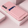 Samsung Galaxy S22+ 5G Skin Feel Card Contrast Color Button TPU Phone Case - Pink