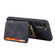 Samsung Galaxy S22+ 5G Skin Feel Dream Anti-theft Brush Shockproof Portable Skin Card Bag Phone Case - Black