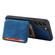 Samsung Galaxy S22+ 5G Skin Feel Dream Anti-theft Brush Shockproof Portable Skin Card Bag Phone Case - Peacock Blue