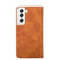Samsung Galaxy S22+ 5G Skin Feel Magnetic Horizontal Flip Leather Phone Case - Light Brown