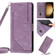 Samsung Galaxy S22+ 5G Skin Feel Stripe Pattern Leather Phone Case with Lanyard - Purple