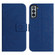 Samsung Galaxy S22+ 5G Skin Feel Sun Flower Pattern Flip Leather Phone Case with Lanyard - Dark Blue