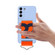 Samsung Galaxy S22+ 5G Slim Wrist Strap Bracket PC Phone Case - Lavender Blue+Orange Strap