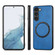 Samsung Galaxy S22+ 5G Solid Color Leather Skin Back Cover Phone Case - Blue