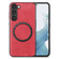 Samsung Galaxy S22+ 5G Solid Color Leather Skin Back Cover Phone Case - Red