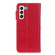 Samsung Galaxy S22+ 5G S-Type Stitching Calf Texture Leather Phone Case - Red