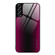 Samsung Galaxy S22+ 5G Texture Gradient Glass TPU Phone Case - Rose Red