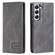 Samsung Galaxy S22+ 5G TTUDRCH RFID Retro Texture Magnetic Leather Phone Case - Grey