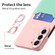 Samsung Galaxy S22+ 5G Two-Color Invisible Lens Holder Phone Case - Pink+Green