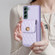 Samsung Galaxy S22+ 5G Vertical Metal Buckle Wallet Rhombic Leather Phone Case - Purple