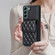 Samsung Galaxy S22+ 5G Vertical Wallet Rhombic Leather Phone Case - Black