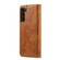 Samsung Galaxy S22+ 5G Vintage Bark Texture Wallet Leather Phone Case - Khaki