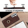 Samsung Galaxy S22+ 5G Vintage Patch Leather Phone Case with Ring Holder - Brown