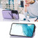 Samsung Galaxy S22+ 5G Zipper Card Bag Phone Case with Dual Lanyard - Purple