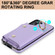 Samsung Galaxy S22+ 5G Zipper Card Bag Phone Case with Dual Lanyard - Purple