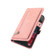 Samsung Galaxy S22+ 5G Zipper Card Slot Buckle Wallet Leather Phone Case - Pink