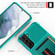 Samsung Galaxy S22+ 5G ZM06 Card Bag TPU + Leather Phone Case - Cyan